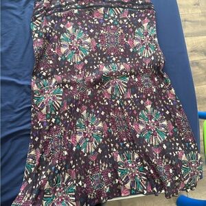 ba&sh Pink and Green Maxi A-Line Skirt